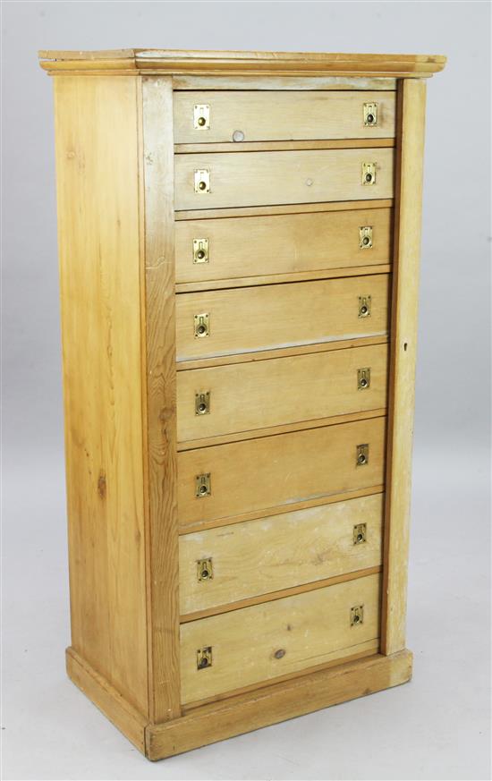 A late Victorian pine collectors chest, W.2ft 3in. D.1ft 5in. H.4ft 6in.